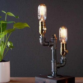 Edison Rustik Ampül Masa Lambası Abajur Anahtarlı