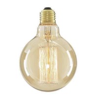 Edison Rustik Glop Ampül G125 Düz Çizgili 40 Watt Akkor E27 Edison Rustik Glop Ampül G125 Düz Çizgili 40 Watt Akkor E27