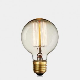 Edison Rustik Glop Ampül G80 Düz Çizgili Sıcak Gün Işığı 40 Watt Akkor E27