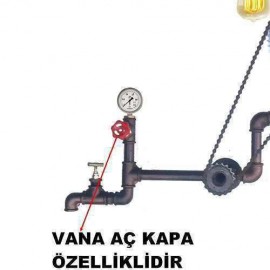 Aplik Duvar Aydınlatma Retro Tarzı Endüstriyel Boru Bisiklet Zincir