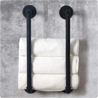 Dekoratif Havluluk Endüstriyel Su Borusu  Siyah Renk Banyo Aksesuarları