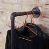  Elbise Askısı Vintage Tarz Metal Boru Duvar Tipi..