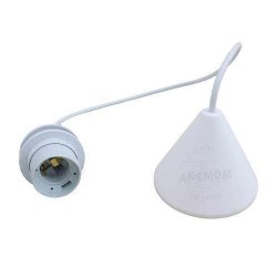 Dekoratif Kablolu Beyaz Duy Rozans Takımlı E27