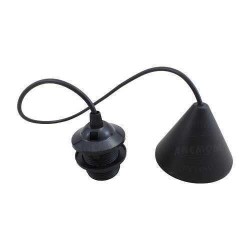 Dekoratif Kablolu Siyah Duy Rozans Takımlı E27