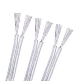 Neon Led Tabela Görünmez Hayalet Kablo Şeffaf Yuvarlak 2x0.22 Çok Telli Kalaylı Bakır 100 mt