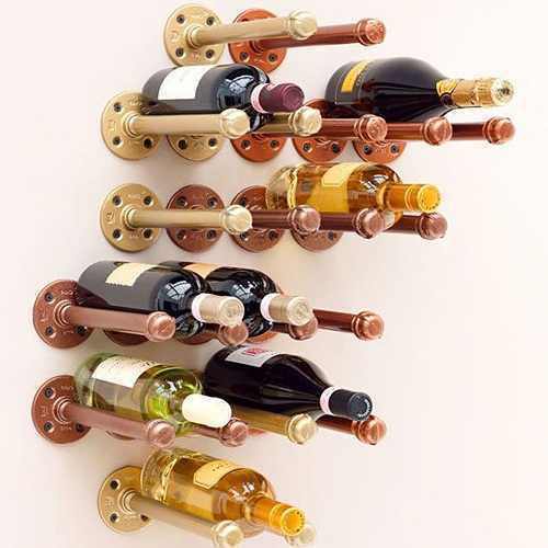 Retro Tarz Rustik Su Borusu Şişe Tutacağı Düz Boru Bir Adet Retro Tarz Rustik Su Borusu Şişe Tutacağı Düz Boru Bir Adet